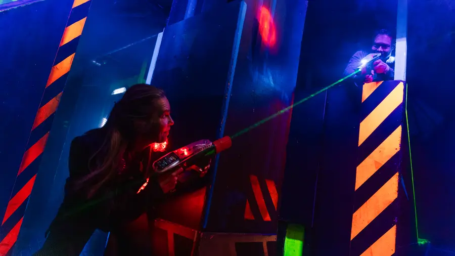 Laserspill i hallen hos Megazone Oslo